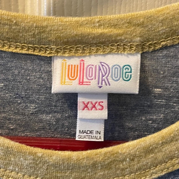 Lularoe Randy Raglan Heathered Grey 3/4 Sleeve T-Shirt Size XXS Brand New NWT! - Picture 3 of 4